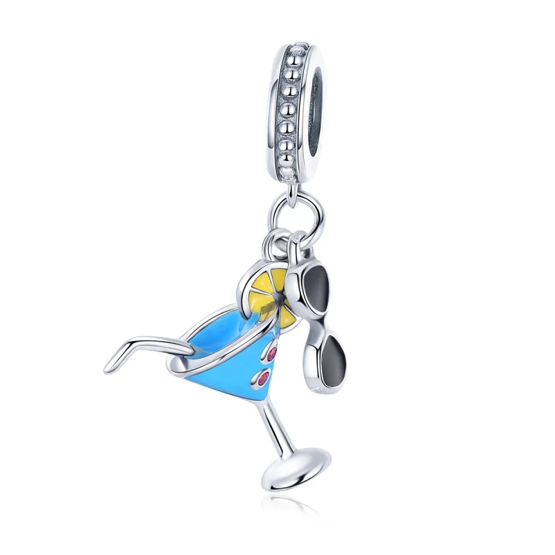 (image for) Pandora Style Silver Summer Cold Drinks Dangle - SCC698 - Product Image