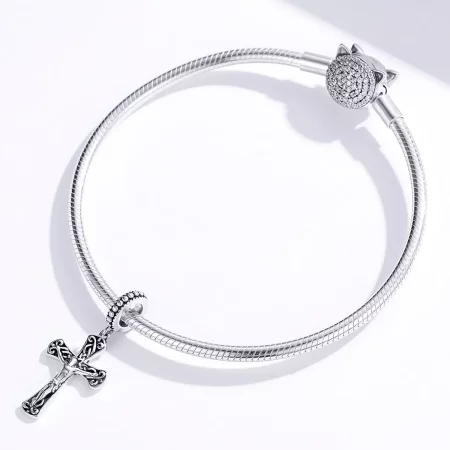 Pandora Style Silver The Cross of Jesus Dangle - SCC1407