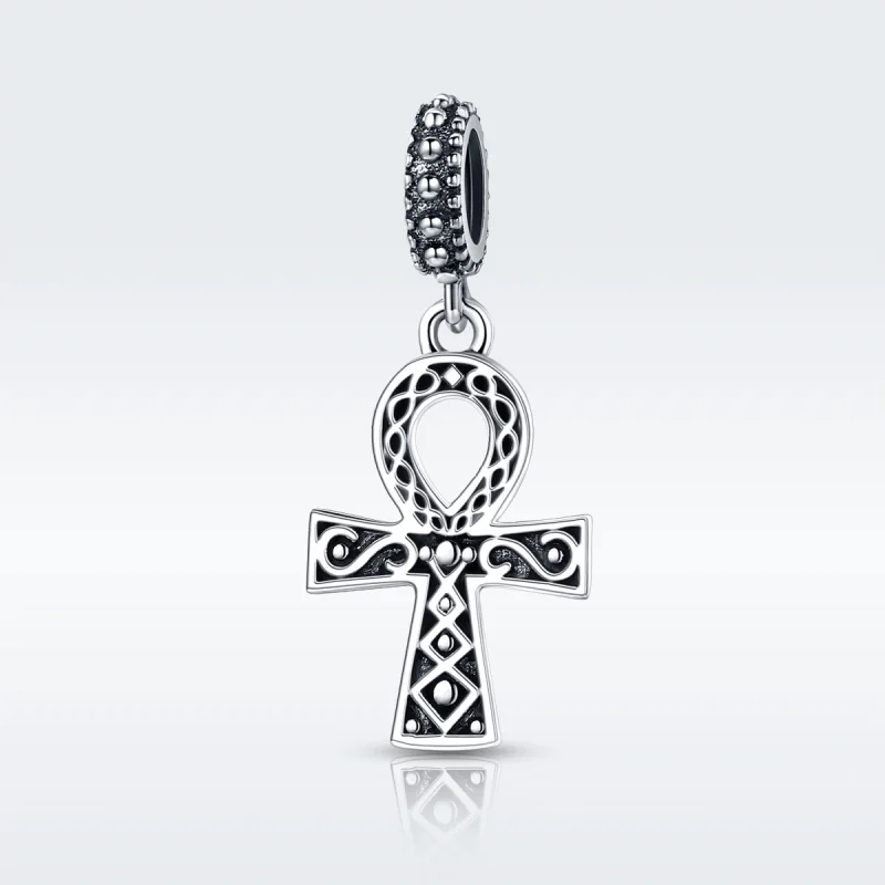 (image for) Pandora Style Silver The Cross of The Power of Retro Faith Dangle - SCC185 - View 2