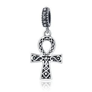 (image for) Pandora Style Silver The Cross of The Power of Retro Faith Dangle - SCC185