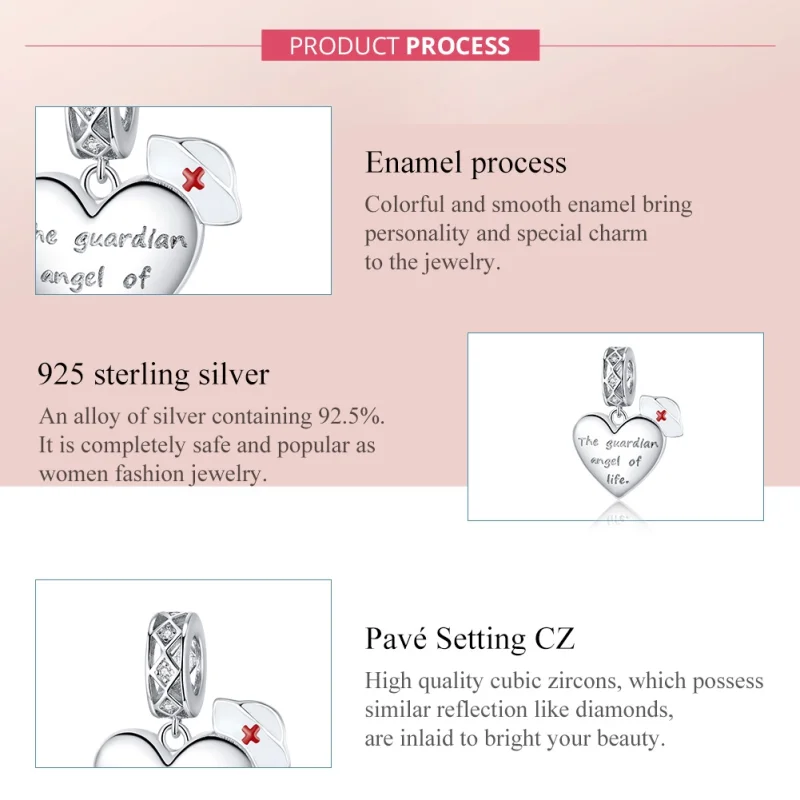 (image for) Pandora Style Silver The Guardian Angel of Life Dangle - BSC307 - View 7