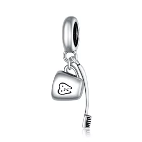 Pandora Style Silver Toothbrush And Cup Dangle - SCC1597 Pandora Style Silver Toothbrush And Cup Dangle - SCC1597