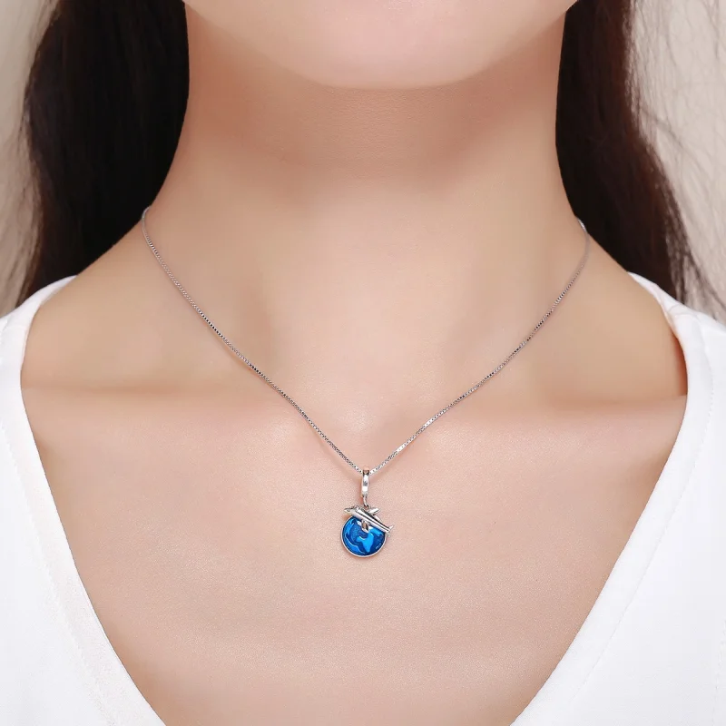 (image for) Pandora Style Silver Travel Around The World Dangle - SCC664 - View 6