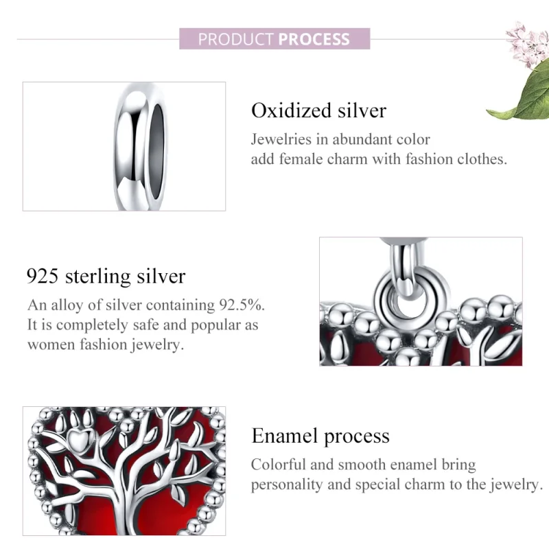 (image for) Pandora Style Silver Tree of Love Dangle - SCC1556 - View 8