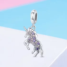 Pandora Style Silver Unicorn Dangle - SCC996 Pandora Style Silver Unicorn Dangle - SCC996