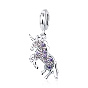Pandora Style Silver Unicorn Dangle - SCC996 Pandora Style Silver Unicorn Dangle - SCC996