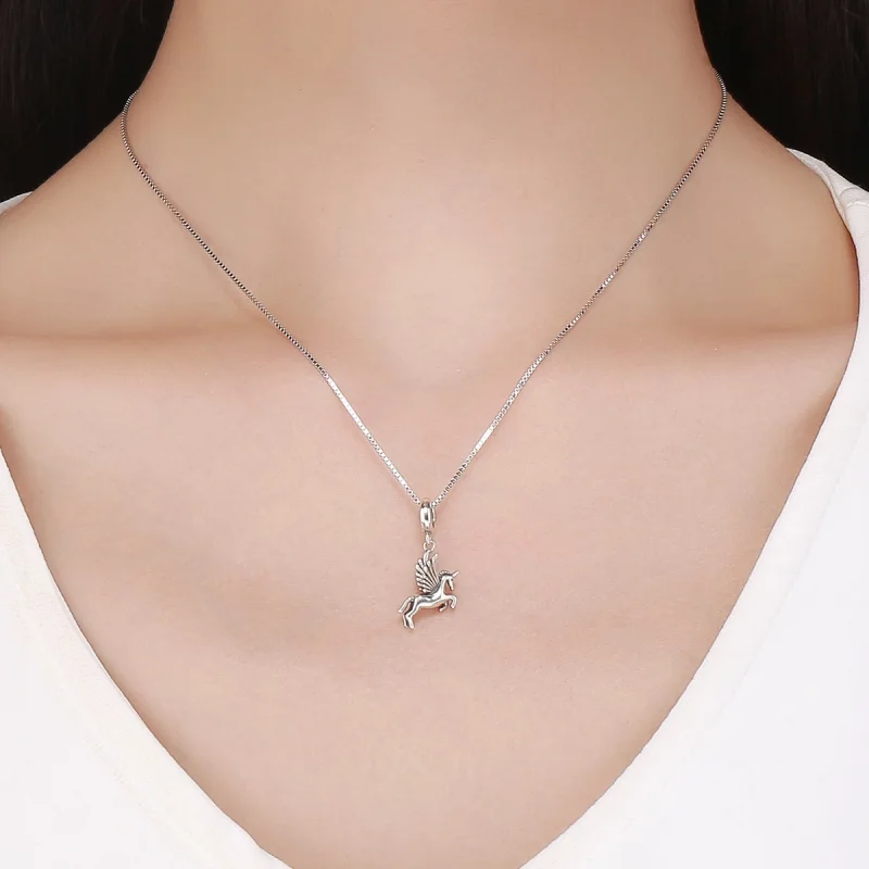 (image for) Pandora Style Silver Unicorn Memory Dangle - SCC704 - View 4