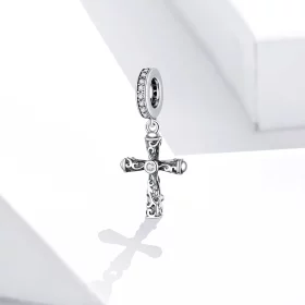 Pandora Style Silver Vintage Cross Dangle - BSC313 Pandora Style Silver Vintage Cross Dangle - BSC313