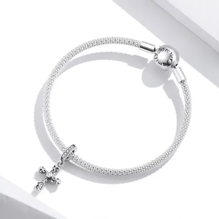 Pandora Style Silver Vintage Cross Dangle - BSC313