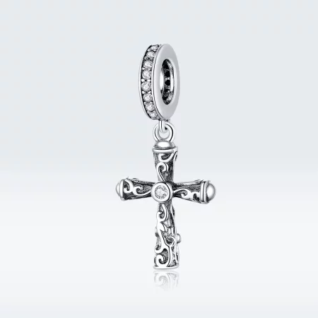 Pandora Style Silver Vintage Cross Dangle - BSC313