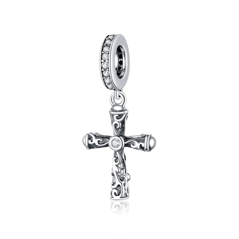 (image for) Pandora Style Silver Vintage Cross Dangle - BSC313 - Product Image