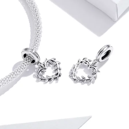 Pandora Style Silver Weave Love Dangle - SCC1520