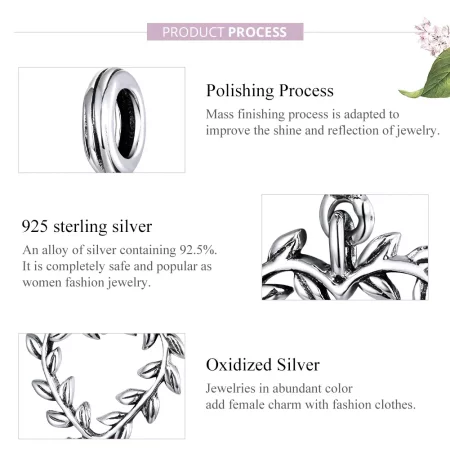 Pandora Style Silver Weave Love Dangle - SCC1520