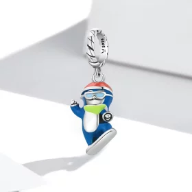 Pandora Style Ski Penguin Dangle - SCC2003 Pandora Style Ski Penguin Dangle - SCC2003