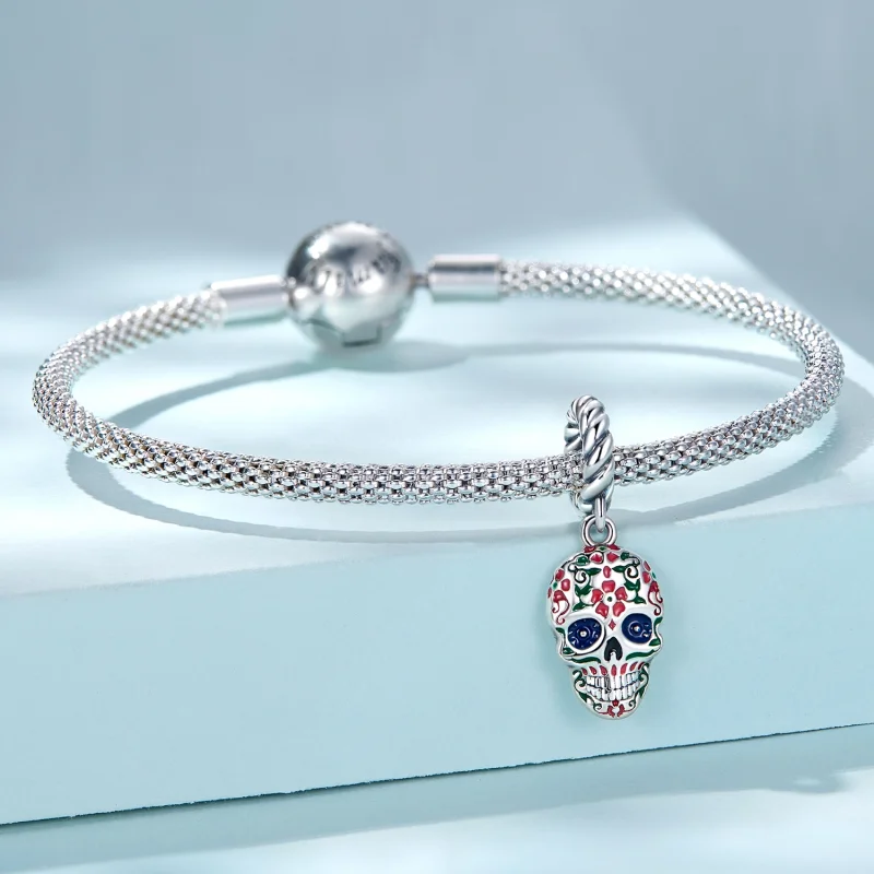 (image for) Pandora Style Skull Dangle - SCC2361 - View 3