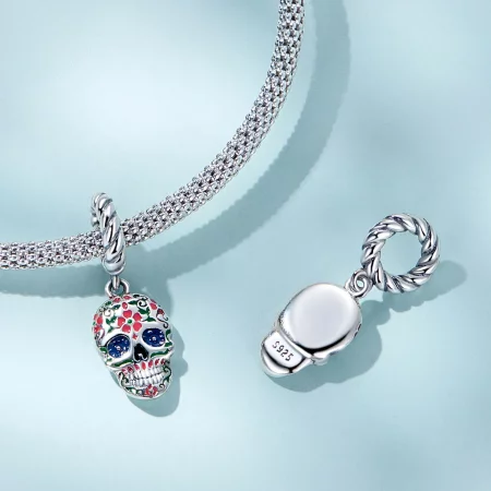 Pandora Style Skull Dangle - SCC2361