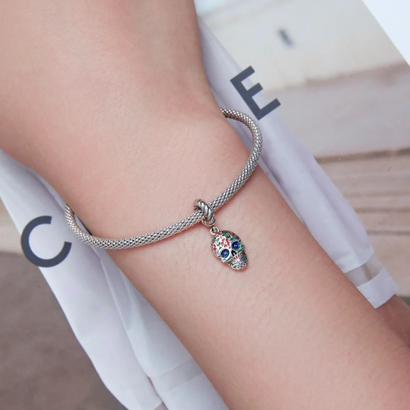 (image for) Pandora Style Skull Dangle - SCC2361 - View 5