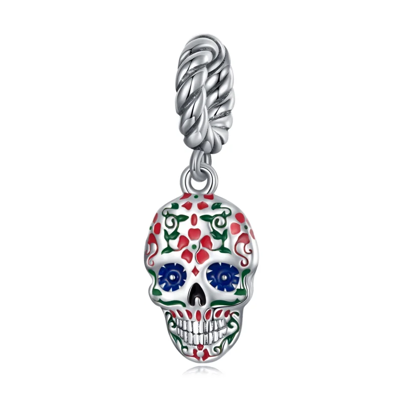 (image for) Pandora Style Skull Dangle - SCC2361 - Product Image