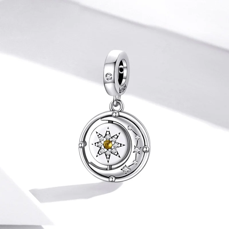 (image for) Pandora Style Stars and Moon Flow Dangle - BSC477 - View 2