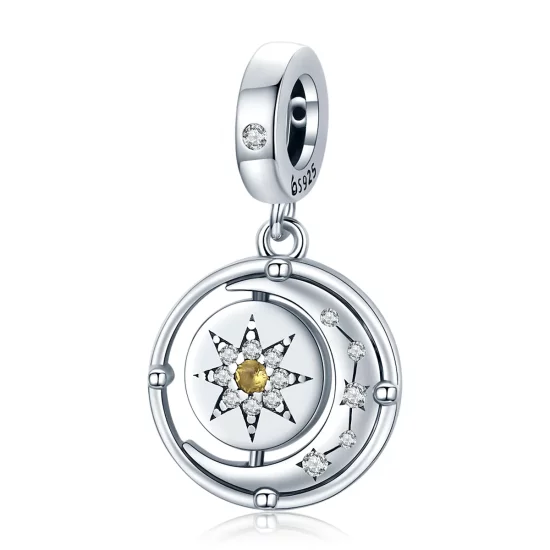 Pandora Style Stars and Moon Flow Dangle - BSC477