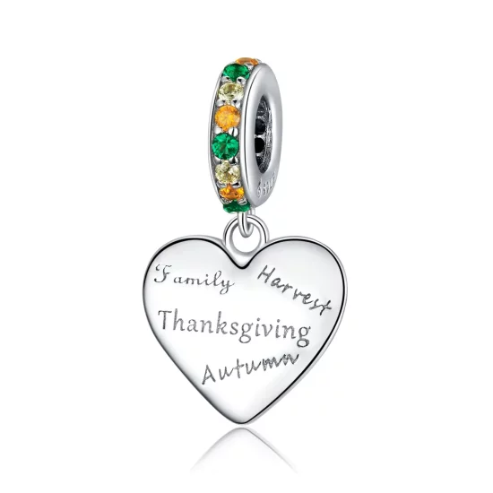 Pandora Style Thanksgiving Love Dangle - BSC344