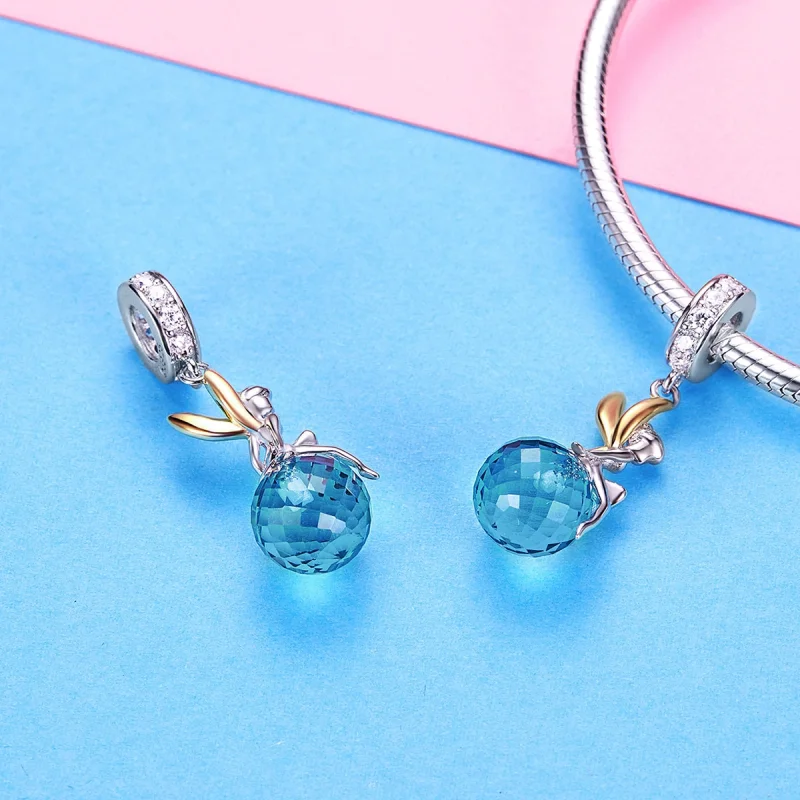 (image for) Pandora Style Two Tone Bicolor Elf Planet Dangle - BSC056 - View 3