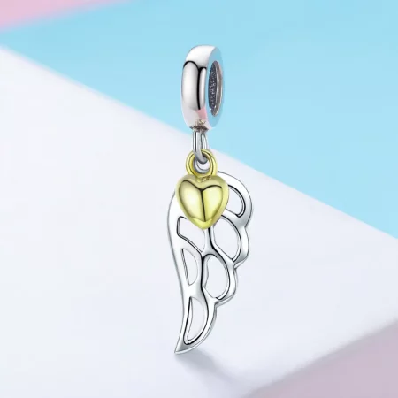 Pandora Style Two Tone Bicolor Elf Wings Dangle - SCC838