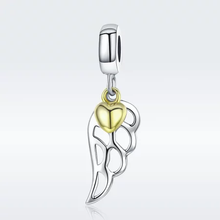 Pandora Style Two Tone Bicolor Elf Wings Dangle - SCC838