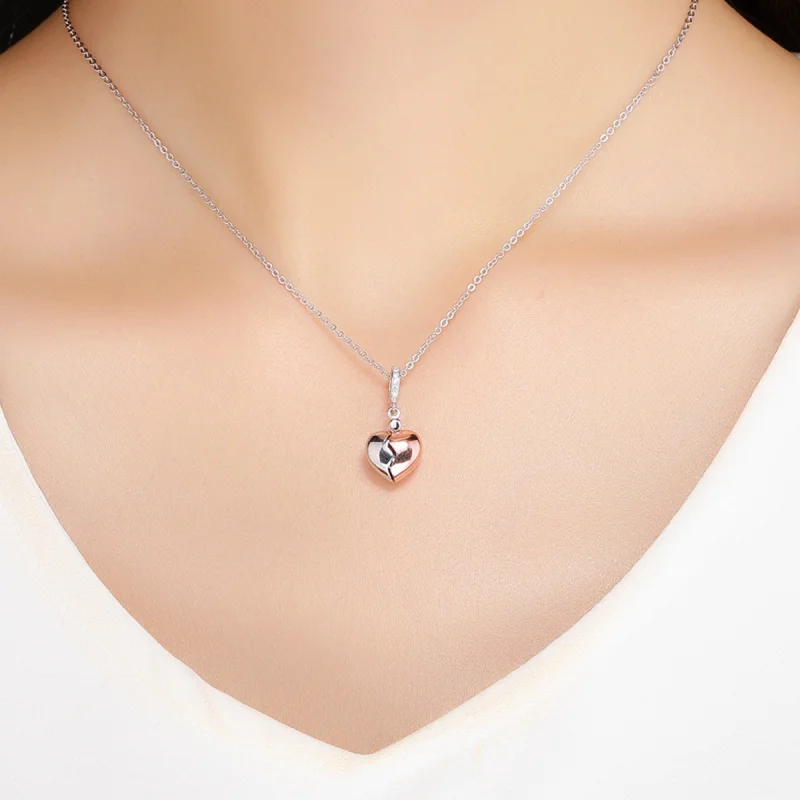 (image for) Pandora Style Two Tone Bicolor Key In Open Heart Dangle - SCC844 - View 5