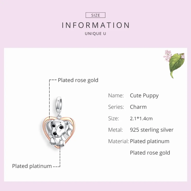 (image for) Pandora Style Two Tone Bicolor Labrador Puppy Dangle - SCC1611 - View 7