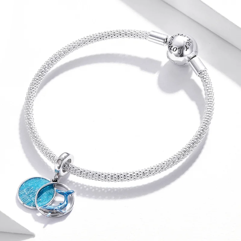 (image for) Pandora Style Underwater Whale Dangle - BSC434 - View 3