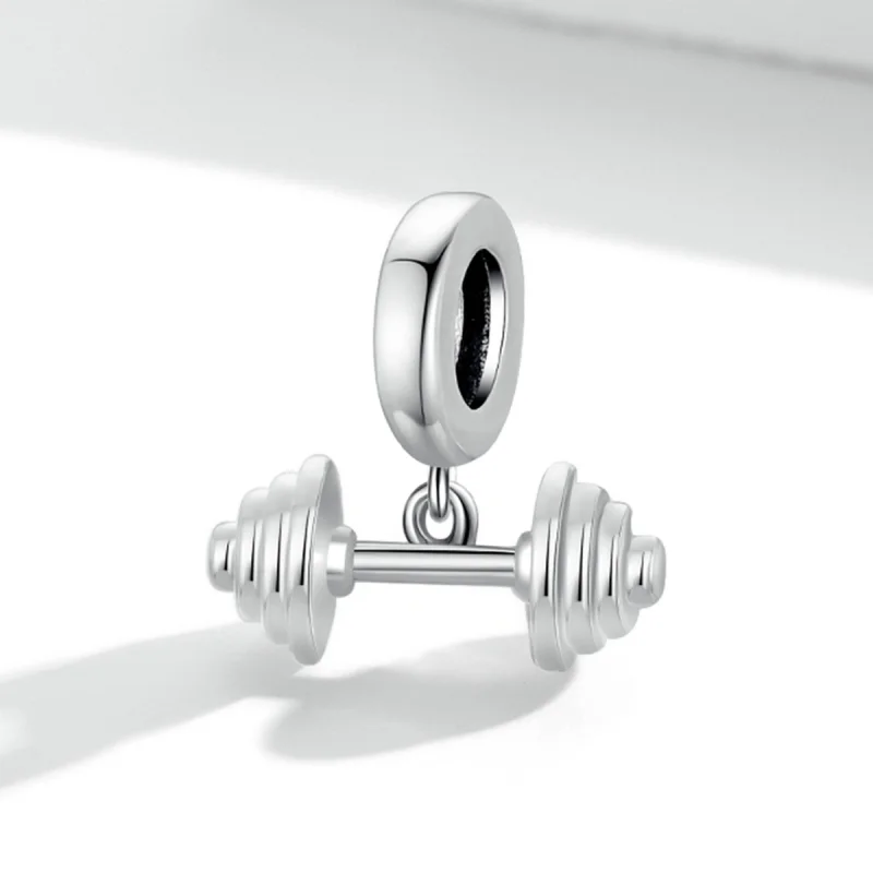 (image for) Pandora Style Weightlifting Barbell Dangle - SCC2052 - View 2