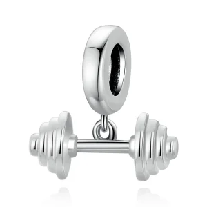 (image for) Pandora Style Weightlifting Barbell Dangle - SCC2052