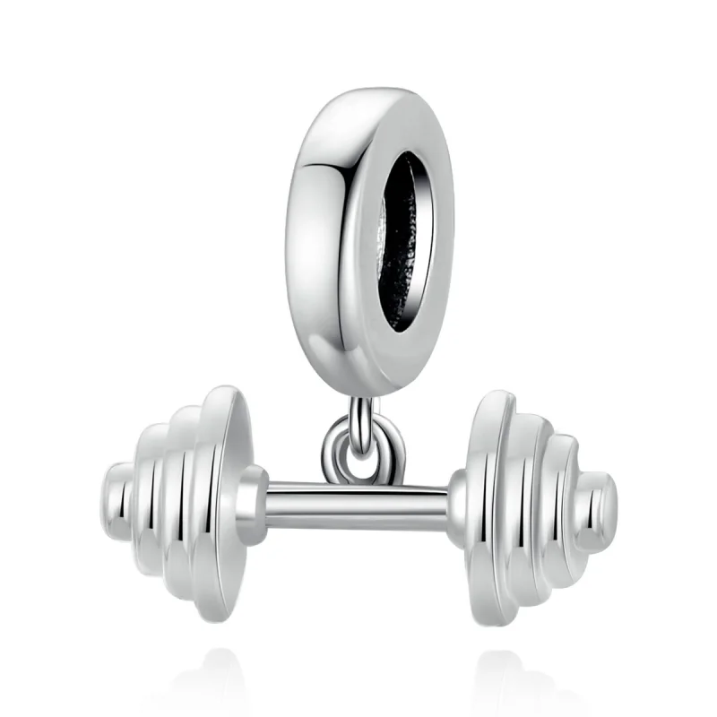 (image for) Pandora Style Weightlifting Barbell Dangle - SCC2052 - Product Image
