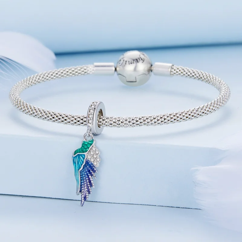 (image for) Pandora Style Wing Dangle - BSC701 - View 3