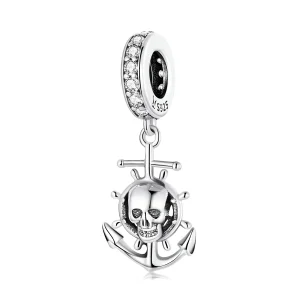 (image for) Pandora Style World Travel - Skeleton Pirate Ship Dangle - SCC2030