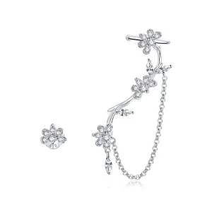 (image for) Pandora Style Blossoms On Moshang Ear clip - BSE476