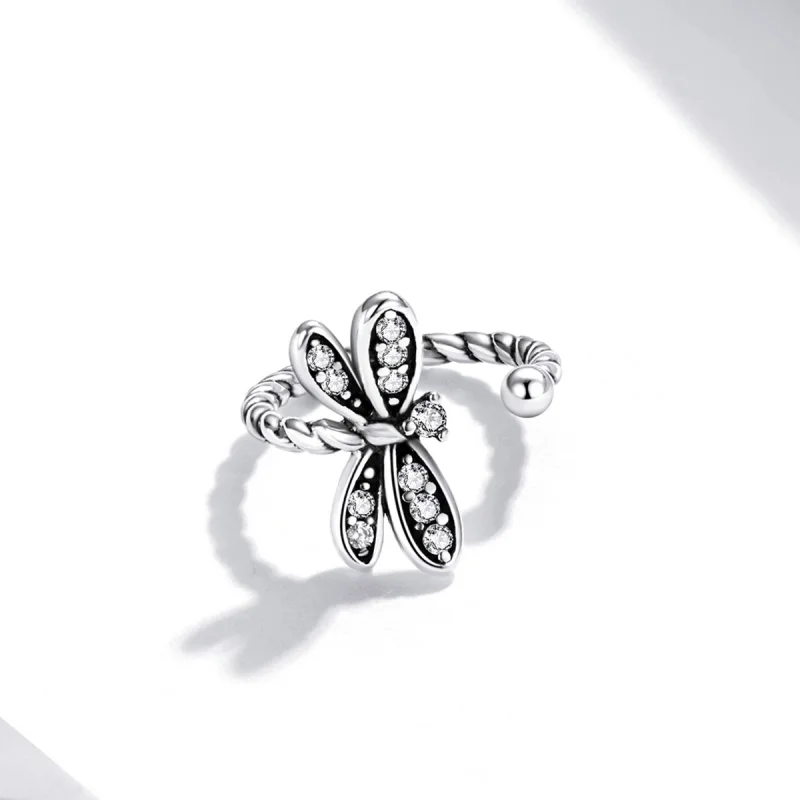 (image for) Pandora Style Delicate Dragonfly Ear clip - SCE1295 - View 3