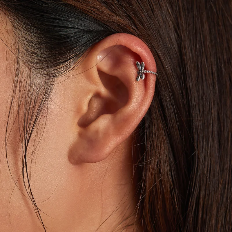 (image for) Pandora Style Delicate Dragonfly Ear clip - SCE1295 - View 7