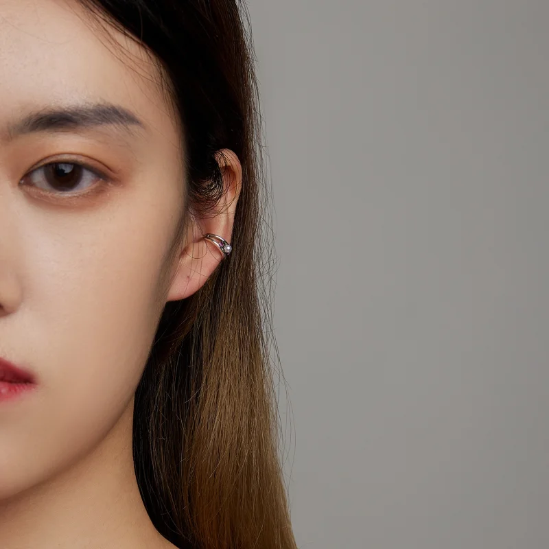 (image for) Pandora Style Exquisite Shell Pearl Double Layer Ear clip - SCE1431 - View 6