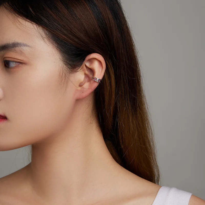 (image for) Pandora Style Exquisite Shell Pearl Double Layer Ear clip - SCE1431 - View 7