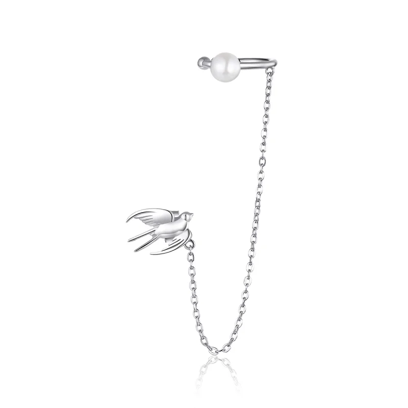 (image for) Pandora Style Flying Swallow Ear clip - BSE411 - Product Image