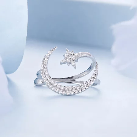 Pandora Style Moon and Stars Ear clip - BSE701