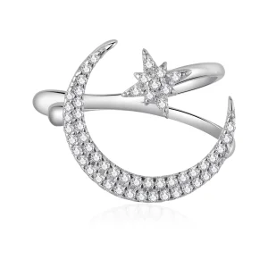 (image for) Pandora Style Moon and Stars Ear clip - BSE701