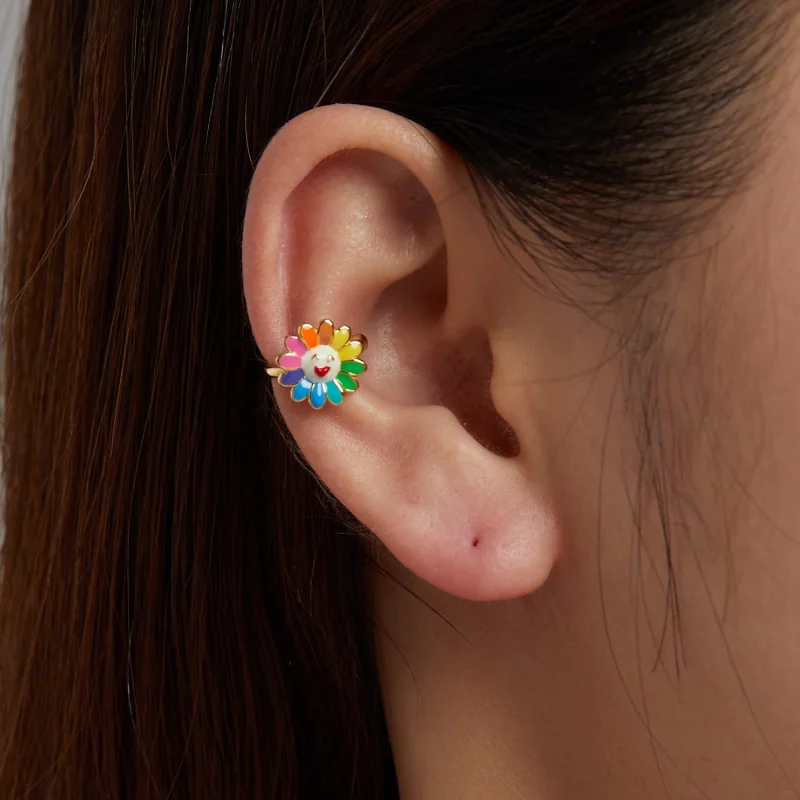 (image for) Pandora Style Pop Sun Flower Ear clip - SCE1235 - View 4