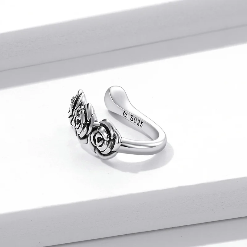 (image for) Pandora Style Retro Rose Ear clip - BSE582 - View 2