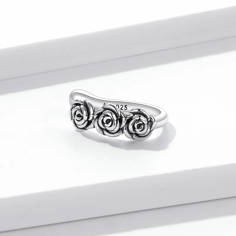 (image for) Pandora Style Retro Rose Ear clip - BSE582 - View 3