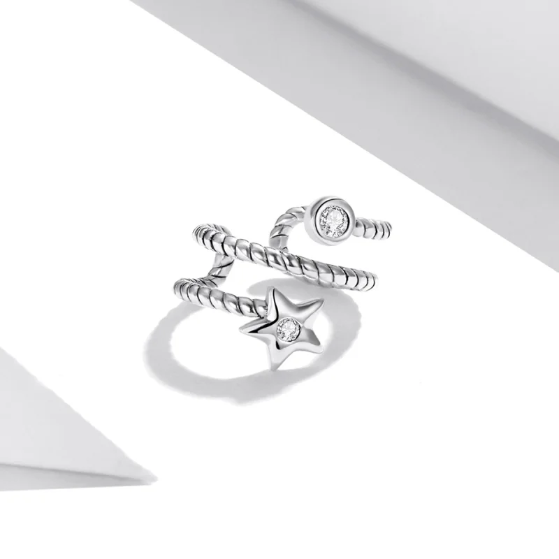 (image for) Pandora Style Star Ear clip - SCE1135 - View 3