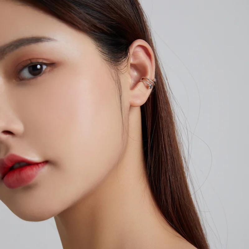 (image for) Pandora Style Star Ear clip - SCE1135 - View 7