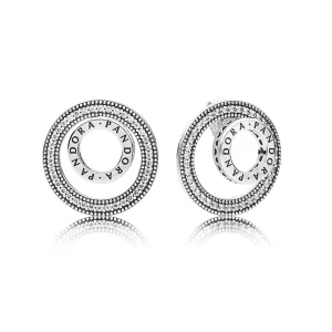 (image for) Forever PANDORA Signature Earrings, Clear CZ - 297446CZ